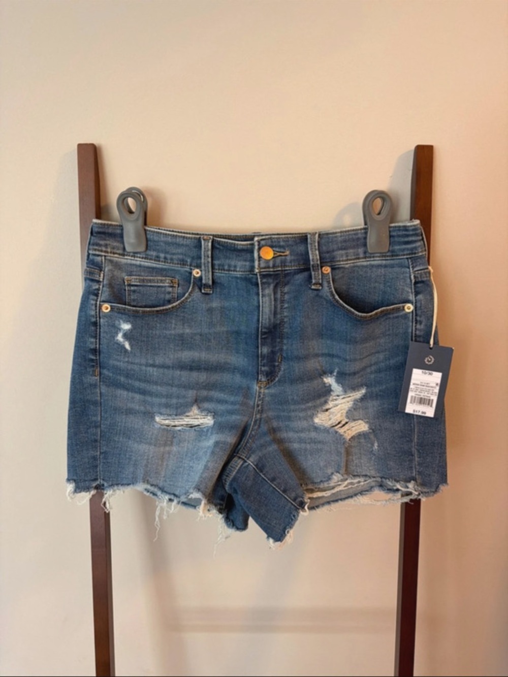 Universal Thread Distressed Denim Jean Shorts - Blue